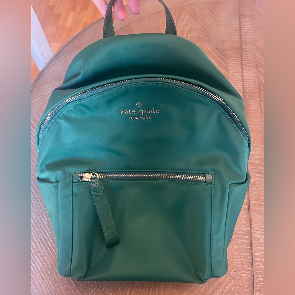 NWT Kate Spade medium size green backpack
